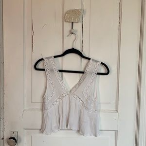 white boho top